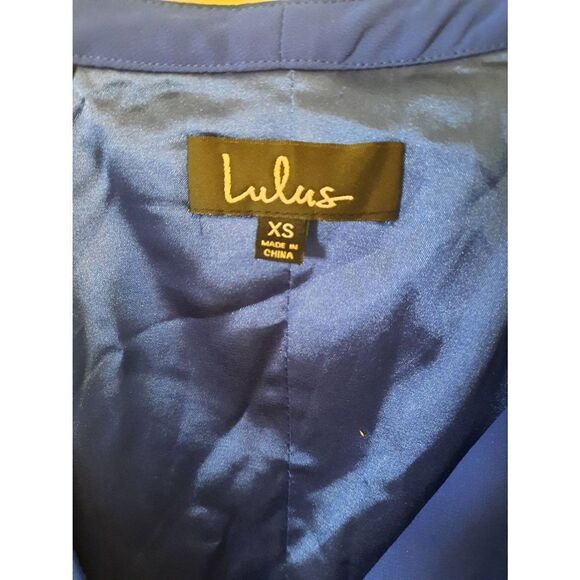 Lulus size XS Royal Blue Mini Wrap Dress - Picture 2 of 4